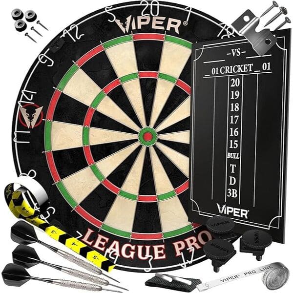 Viper League Pro Regulation Bristle Steel Tip Dartboard